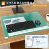DM-010MW(41341) 斜めカット デスクマット 下敷き付き グリーン 半光沢 マウス対応 軟質 PLUS(プラス)[文具] 31531605