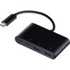 USBハブ USB3.1(Gen1) バスパワー 4ポート (タイプC×2ポート USB×2ポート) ケーブル一体型 エレコム