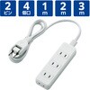 T-TS02-2430WH 電源タップ 延長コード 4個口 2P スイングプラグ コンセント エレコム 31597065
