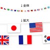 ミニ万国旗15カ国15旗(ペーパータイプ) アルファ(販促)