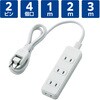 T-S02N-2410WH 電源タップ 延長コード 4個口 2P スタンダード スイングプラグ コンセント エレコム 31899553