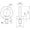 IBS3A アイボルト ステンレス 座金・六角ナット付 ラクテム 34627279