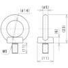 IBS5A アイボルト ステンレス 座金・六角ナット付 ラクテム 34627315