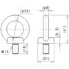 IBS10A アイボルト ステンレス 座金・六角ナット付 ラクテム 34627376