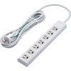 T-ECOY053NDA 電源タップ 延長コード 7個口 3P マグネット 雷ガード 3P→2P変換アダプタ付 抜け止め コンセント エレコム 34692567