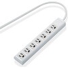 T-ECOY055NDA 電源タップ 延長コード 7個口 3P マグネット 雷ガード 3P→2P変換アダプタ付 抜け止め コンセント エレコム 34692576