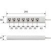 T-ECOY055NDA 電源タップ 延長コード 7個口 3P マグネット 雷ガード 3P→2P変換アダプタ付 抜け止め コンセント エレコム 34692576