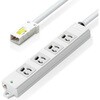 T-WHRM3430LG/RS 電源タップ 延長コード ハーネスプラグ 4個口 3P マグネット 抜け止め 工事用 物件用 案件用 RoHS OAタップ エレコム 34693583