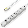 T-WHRM3630LG/RS 電源タップ 延長コード ハーネスプラグ 6個口 3P マグネット 抜け止め 工事用 物件用 案件用 RoHS OAタップ エレコム 34693601