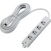 T-WRM3450LG/RS 電源タップ 延長コード 4個口 3P マグネット 抜け止め 固定用フック穴付き 工事用 熱に強い二重構造 RoHS OAタップ エレコム 34693635