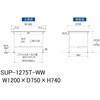 SUP-1275T-WW �y�ʍ�Ƒ�/�ω׏d150kg_�Œ莮_���ʒI�t_���[�N�e�[�u��150�V���[�Y_�ሳ�����~���V�� �R���H�� 35326873