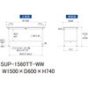 SUP-1560TT-WW �y�ʍ�Ƒ�/�ω׏d150kg_�Œ莮_�S�ʒI�t_���[�N�e�[�u��150�V���[�Y_�ሳ�����~���V�� �R���H�� 35326977