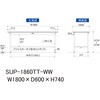 SUP-1860TT-WW �y�ʍ�Ƒ�/�ω׏d150kg_�Œ莮_�S�ʒI�t_���[�N�e�[�u��150�V���[�Y_�ሳ�����~���V�� �R���H�� 35326995