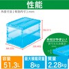 TSK-C50B-B 折りたたみコンテナスケルコン 薄型タイプ(スライドロックフタ付) TRUSCO 35348467