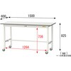 SUPC-1560-WW 軽量作業台/耐荷重128kg_移動式_ワークテーブル150シリーズ_低圧メラミン天板 山金工業 35723405