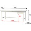 SUP-1875U-WW 軽量作業台/耐荷重150kg_引き出し付き固定式_ワークテーブル150シリーズ_低圧メラミン天板 山金工業 35723466