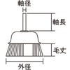 TB-6622-60 軸付カップブラシ(六角軸タイプ ワイヤー線) TRUSCO 37303122