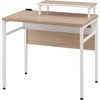 【モニター台付き】シンプルウッドデスク 幅80cm×奥行55cm ケーブル収納付き アイリスオーヤマ