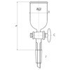 注入ロート ガラスコック 50～100mL 旭製作所