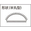 THA200-02-S 鉄工用ヤスリ(木柄付)半丸型 TRUSCO 39269388