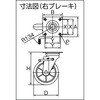 TYNWRJB-150RSP ブレーキサインプレート式キャスター(プレス製ゴム車)かご車用 TRUSCO 39287448