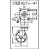 TYNWUJB-150RSP ブレーキサインプレート式キャスター(プレス製ウレタン車)かご車用 TRUSCO 39287466