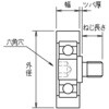 TEFS3008 樹脂ベアリング Eシリーズ フラットタイプ六角穴 TRUSCO 39303076
