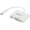 CDP2DVIUCPW USB Type-C - DVI 変換アダプタ/USB Power Delivery/USB-C - DVI-Dビデオ変換/1080p/タイプC - DVI シングルリンク 映像コンバータ/60W PD対応/Thunderbolt 3 互換 StarTech.com 39434484