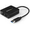 USB 3.0 - 光ファイバー変換アダプタ 1000Base-SX 2芯SCコネクタ StarTech.com