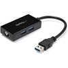USB 3.0有線LAN変換アダプタ ギガビット対応 USBハブ(2ポート)搭載 StarTech.com