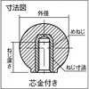 TPC4012BK プラスチックセイ製握り玉 (金具付黒) TRUSCO 39442602