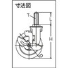 TYEFT-75ELBDS 省音キャスター(エラストマー車輪) ねじ込み式 自在車(ストッパー付) TRUSCO 39557725