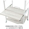 DRW-WIDE(AIV) スタイリッシュ レンジ台 キャスター付き YAMAZEN(山善) 65373928