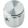 RS Pro アルミ製 ボリューム調整つまみ (ノブ) シャフト：6.4mm， 直径：15mm， x 高さ：15mm RS PRO