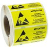ESDラベル RS Pro 黄 紙 Attention Observe Precautions For Handling Electrostatic Discharge Sensitive Device RS PRO