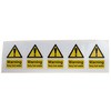 RS Pro 危険警告ラベル Warning Very Hot Water 英語 粘着シール ビニール 黒/白/黄 50 x 70mm RS PRO