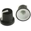 RS Pro ボリューム調整つまみ (ノブ) / ノブ用アクセサリ シャフト：6mm， 直径：16.8mm RS PRO