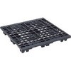 NPC 輸出梱包用プラスチックパレットEX115110 片面四方差し 黒 日本プラパレット(NPC)