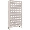 63V812A9B2 スチール製軽中量ボルトレス棚 スチール引出付 100kgタイプ 高さ1800mm TRUSCO 41122977