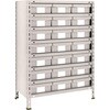 43X808F7 軽量ボルト式棚 樹脂引出付透明 100kgタイプ 高さ1200mm TRUSCO 41123074