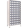 63X812C11 スチール製軽中量ボルトレス棚 プラスチック透明引出付 100kgタイプ 高さ1800mm TRUSCO 41123144