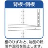44X24 軽量ボルト式棚 背板・側板付 高さ1200mm TRUSCO 41124535