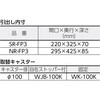 SRFP3 ツールワゴン引出し付600×400×795 緑 TRUSCO 41149884