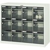 SC12WPC シューズボックス透明扉付12人用1050×380×880 TRUSCO 41187273