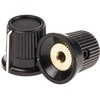 RS Pro ボリューム調整つまみ (ノブ) / ノブ用アクセサリ シャフト：3.175mm， 直径：16.2mm RS PRO