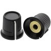 RS Pro ボリューム調整つまみ (ノブ) / ノブ用アクセサリ シャフト：3.2mm， 直径：16mm RS PRO