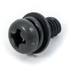 4×8 (+)ナベP=4(SW+JIS小形W組込) (ステンレス/ブラック)(パック品) 大阪魂 41704826