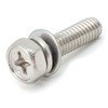 4×15 (+)六角アプセットP=4(SW+JIS小形W組込) (ステンレス)(パック品) 大阪魂 41708974