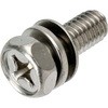 6×15 (+)六角アプセットP=4(SW+JIS小形W組込) (ステンレス)(パック品) 大阪魂 41709096