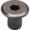 6×12 ジョイントコネクター飾りナット 六角穴 (鉄/茶ブロンズ)(パック品) 大阪魂 41737902